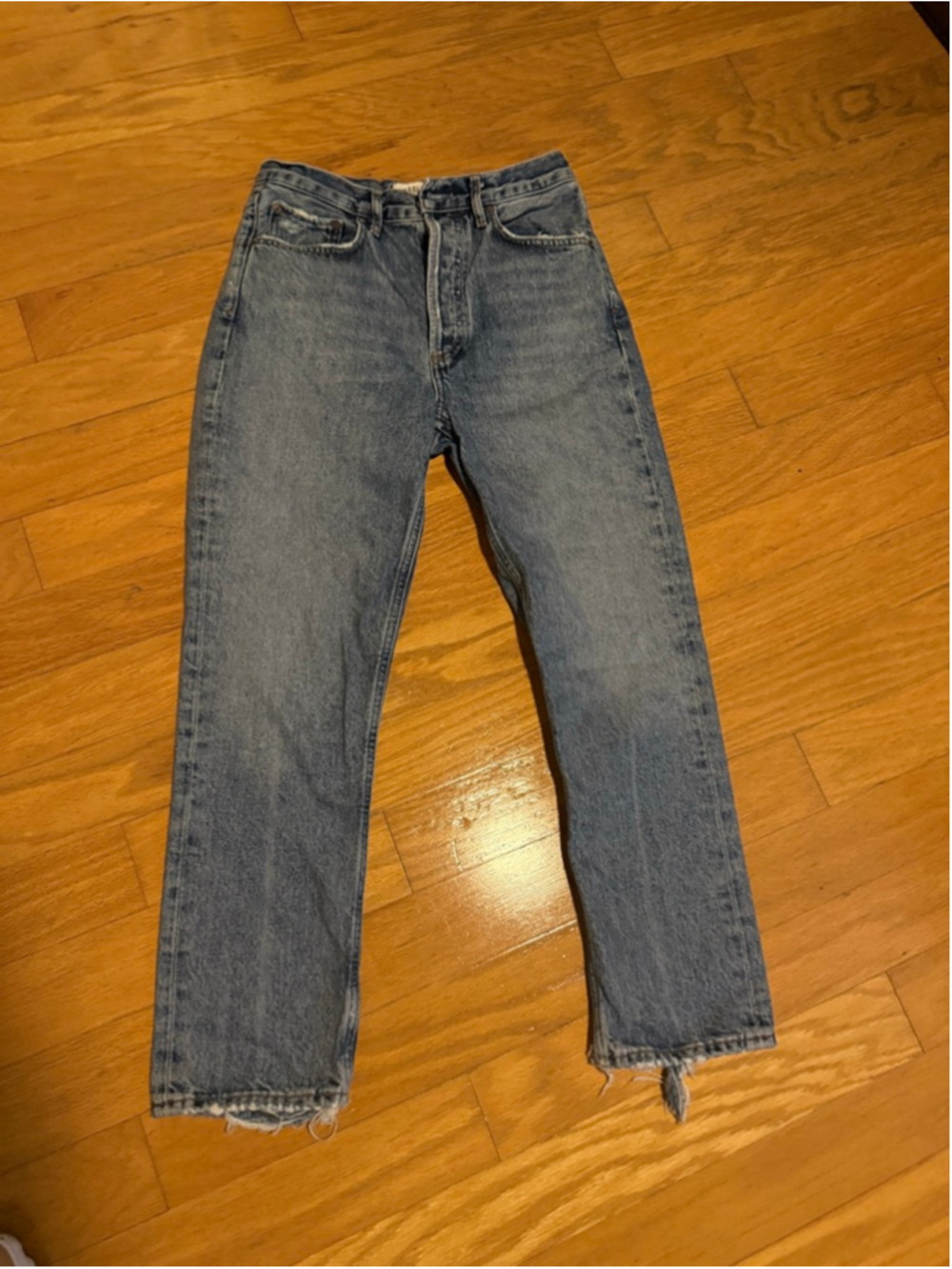 Preowned, Women's AGOLDE Blue Straight Leg Jeans ,Size 26